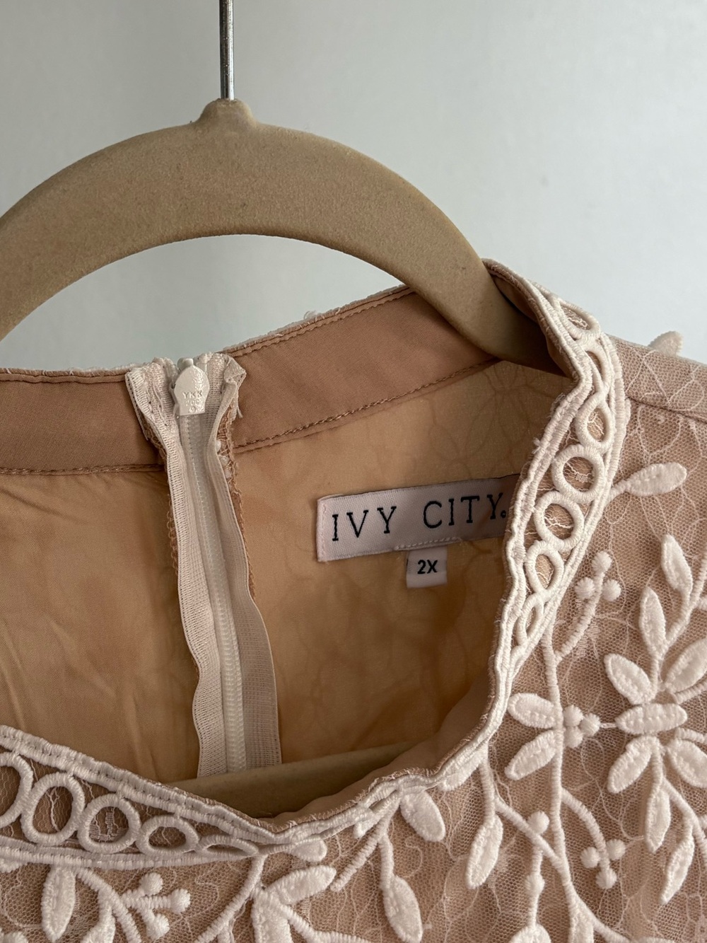 Ivy City Co Sicily Dress in Champagne Lining 2X - Picture 6 of 7